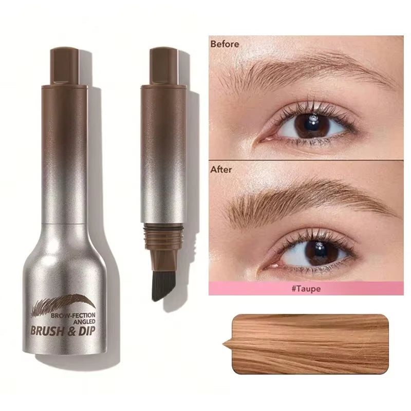 3D Dye Eyebrow Pencil – Waterproof, Smudge-Proof Brow Enhancer with Large Brush for Natural, Long-Lasting Black and Brown Brows