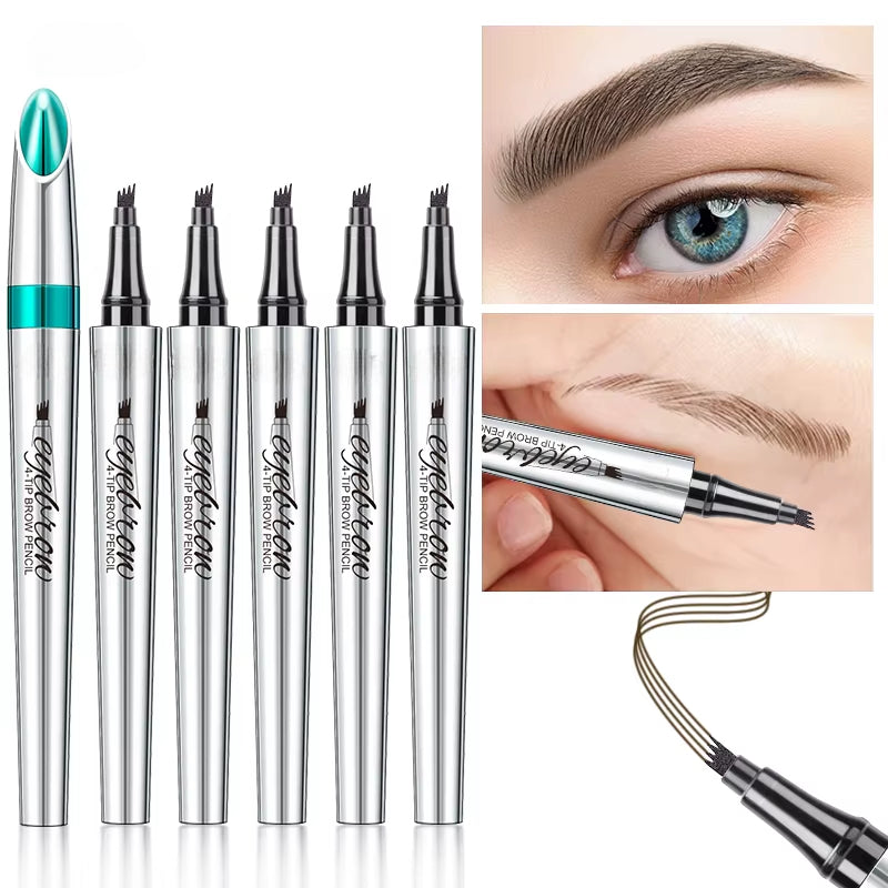 BrowSculpt 4D Microblading Eyebrow Pen – Waterproof, Long-Lasting Four-Claw Pencil for Natural, Hair-Like Strokes