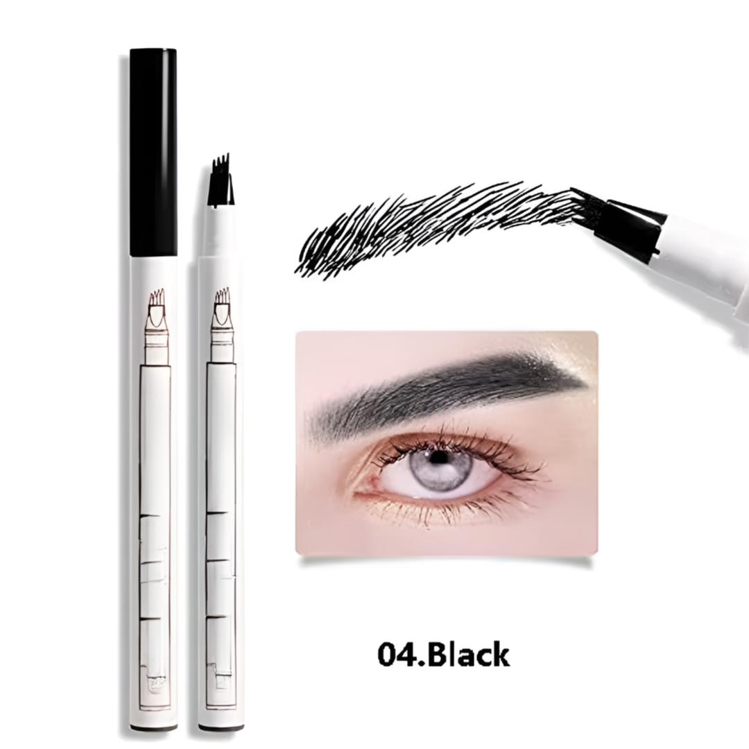 4-Tip Microblading Eyebrow Pen for Flawless, Waterproof Definition