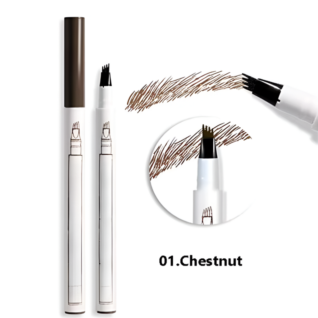 4-Tip Microblading Eyebrow Pen for Flawless, Waterproof Definition