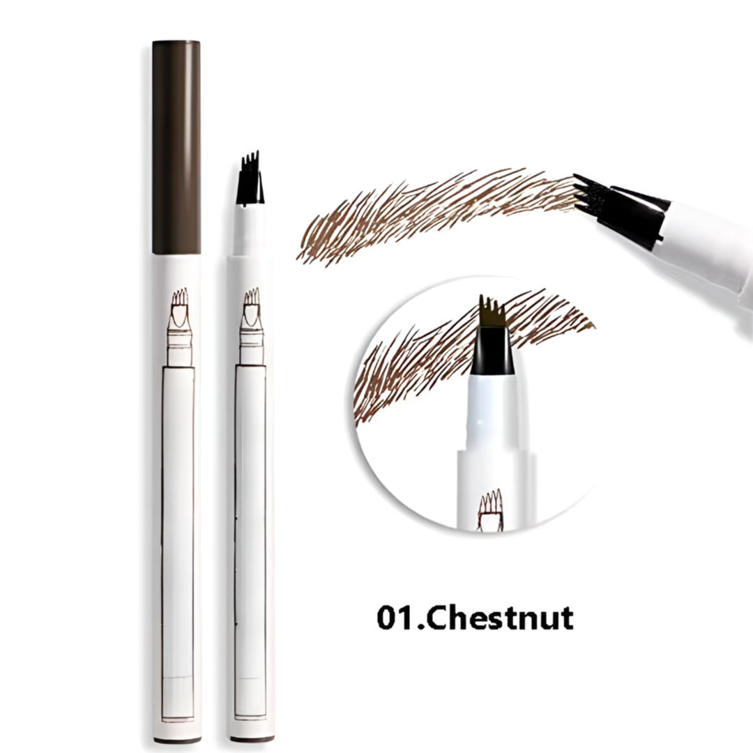 4-Tip Microblading Eyebrow Pen for Flawless, Waterproof Definition