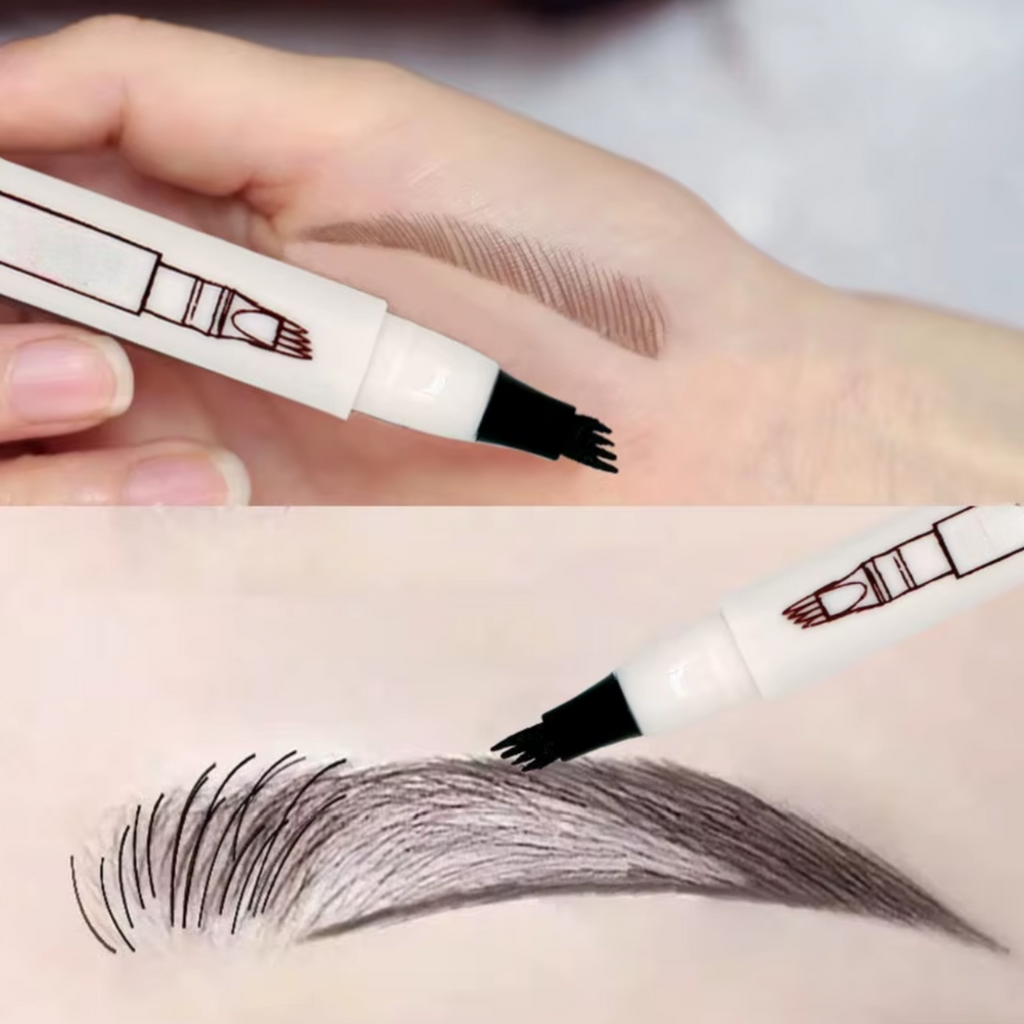 4-Tip Microblading Eyebrow Pen for Flawless, Waterproof Definition